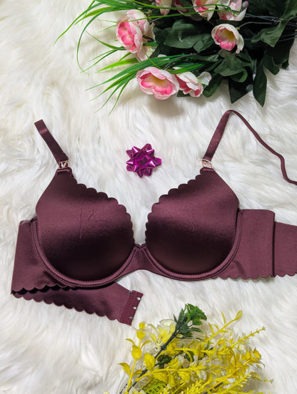 Smooth & Elegant Soft Silk Lingerie - Seamless Single Padded Bra