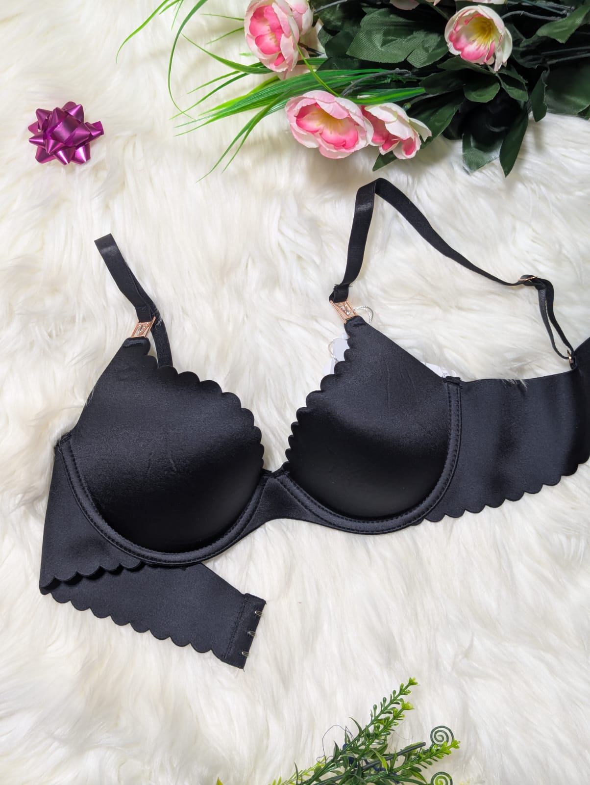Smooth & Elegant Soft Silk Lingerie - Seamless Single Padded Bra