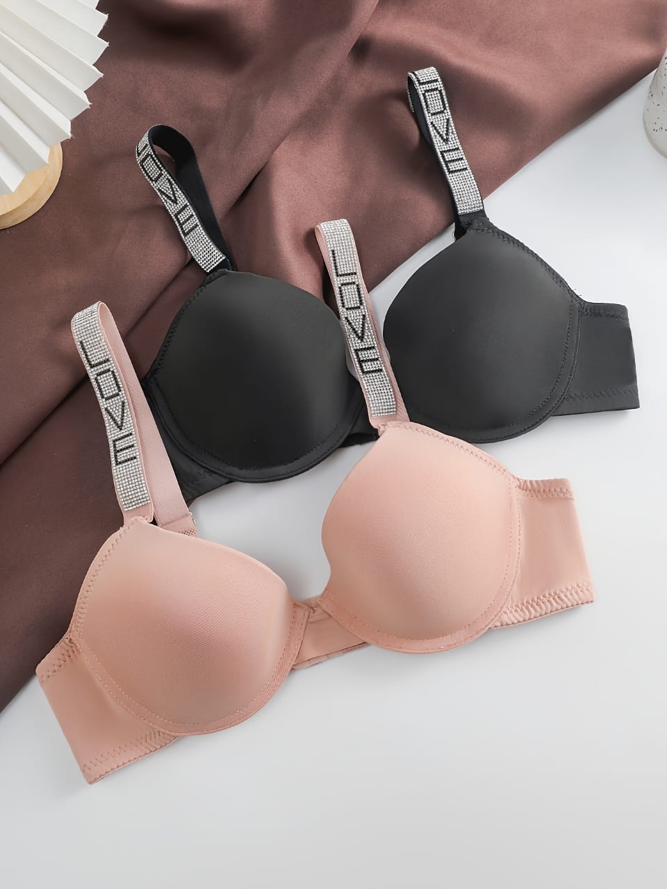 Soft Padded Bra with Love Strap in Pakistan – Safaa.pk