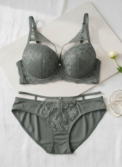 Soft lacy single padded bra set in Pakistan – Safaa.pk