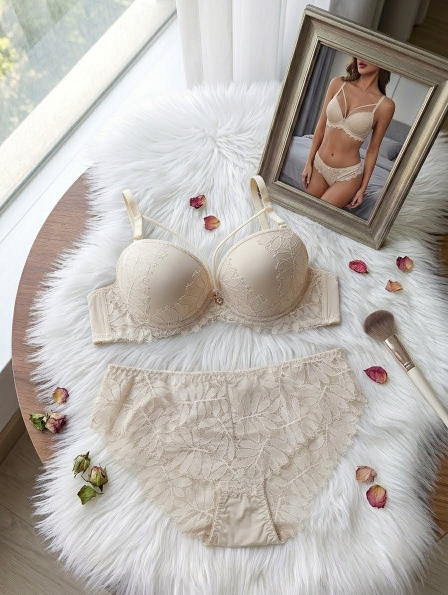 Soft push up bridal bra set with lace fabric in Pakistan