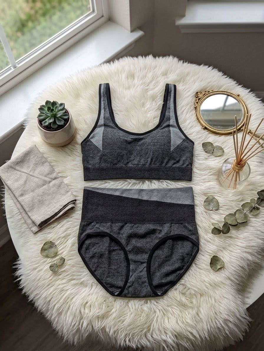 Soft padded stretchable sports bra set for women in breathable fabric