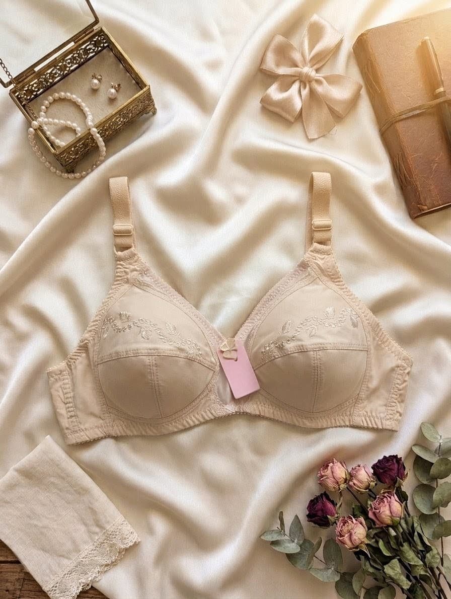 Stay cool in a high-quality, breathable cotton bra