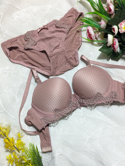 Texture Push-Up Bra & Panty Set (SPBS 12)