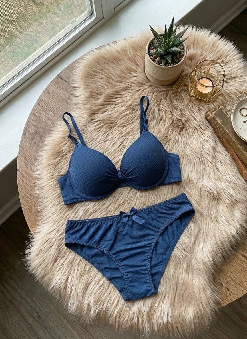 Textured Push Up T-Shirt Bra Set in Pakistan – Safaa.pk