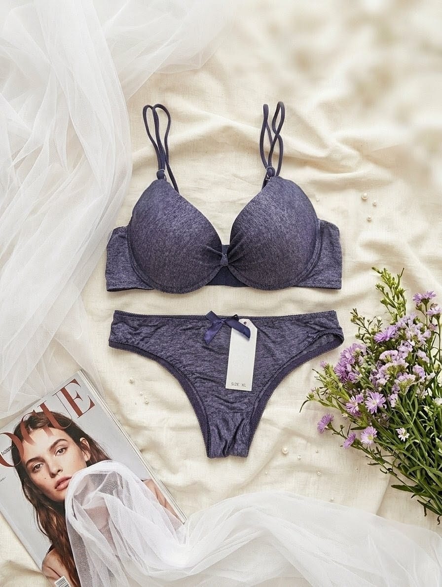 Textured Push Up T-Shirt Bra Set in Pakistan – Safaa.pk