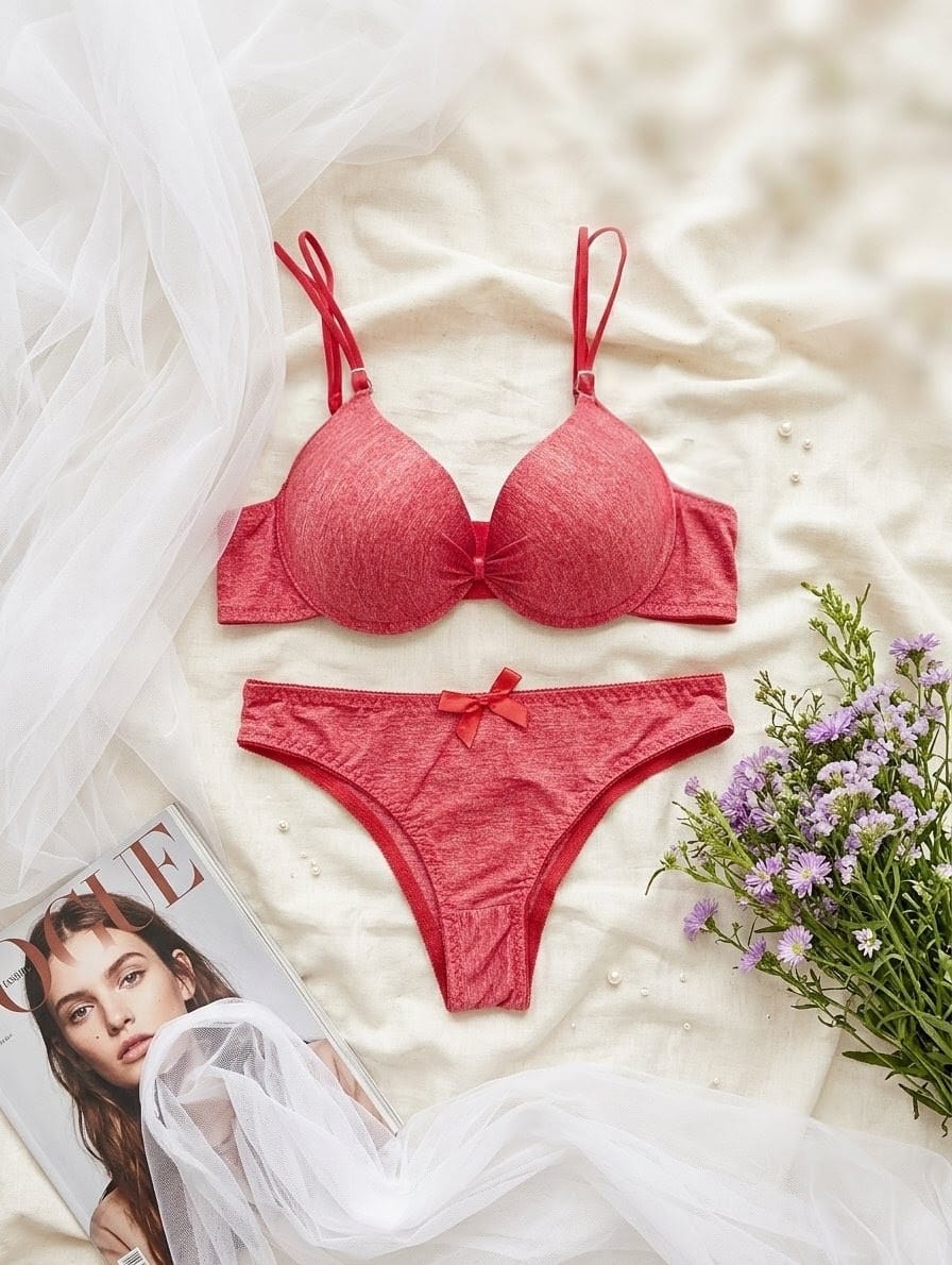 Textured Push Up T-Shirt Bra Set in Pakistan – Safaa.pk