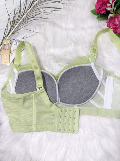 Enhance your look with a trendy net-design padded bra (CS 06)