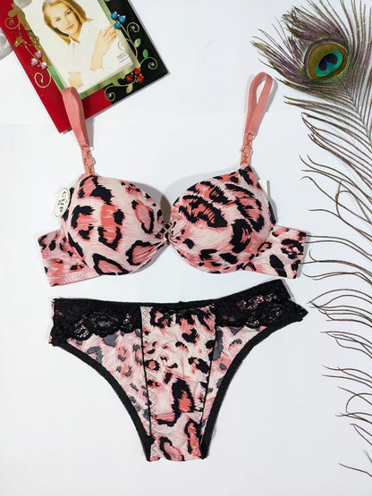 Elegant Thin Pad Printed Bra Set (SPBS 0073)