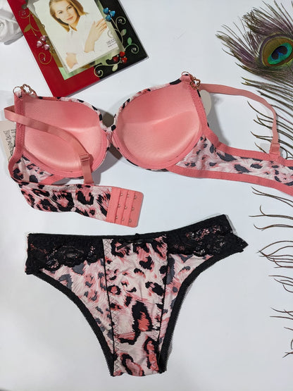 Elegant Thin Pad Printed Bra Set (SPBS 0073)