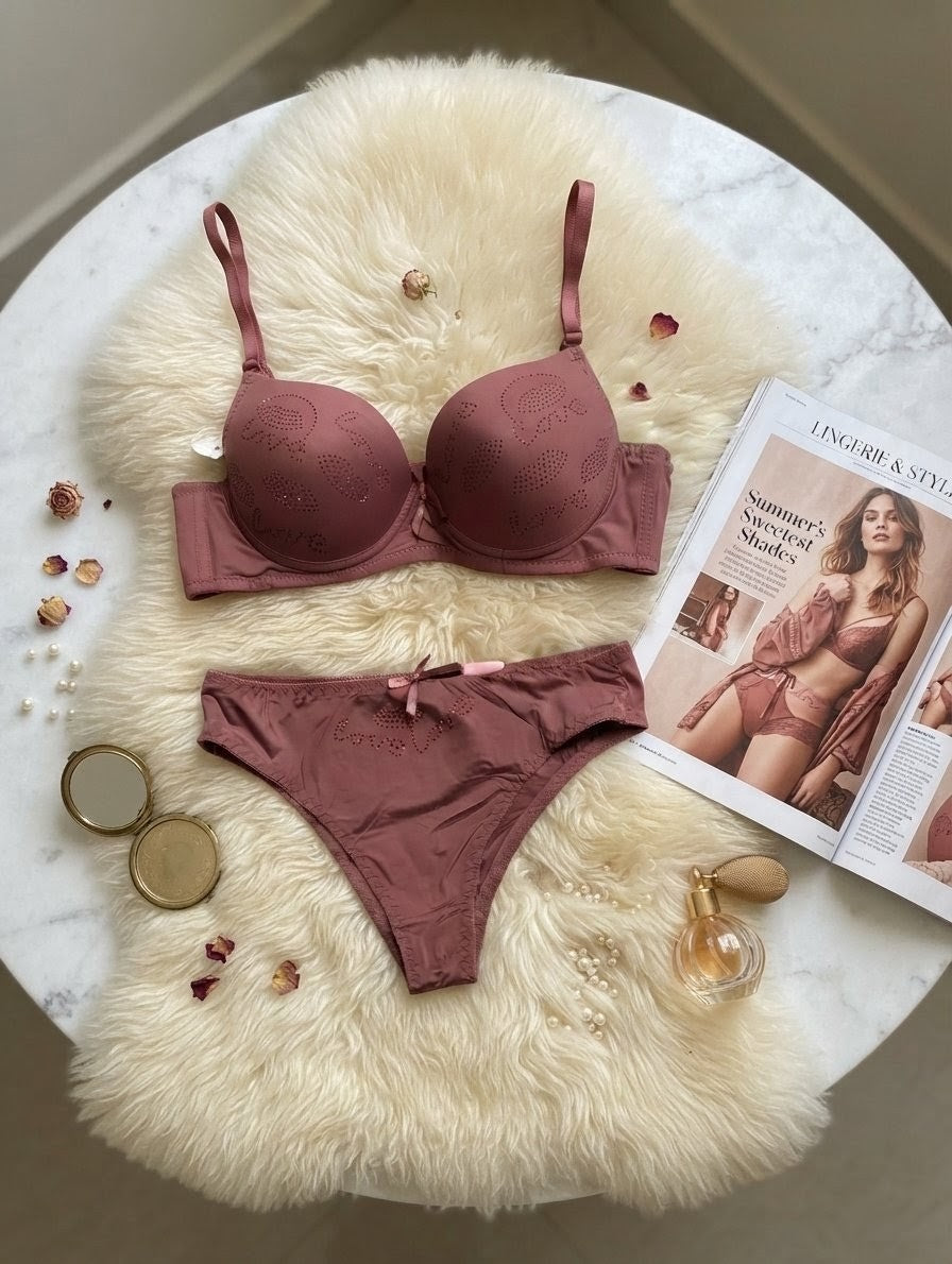 Love Push-Up Bra Set with Lip Detail in Pakistan – Safaa.pk