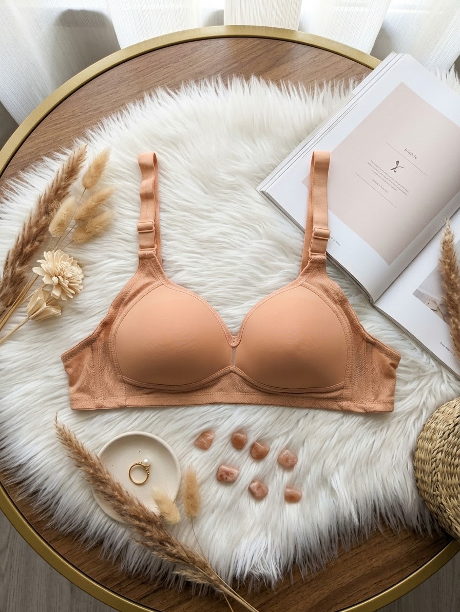 Wireless Padded Bra with Wide Adjustable Straps in Pakistan – Safaa.pk