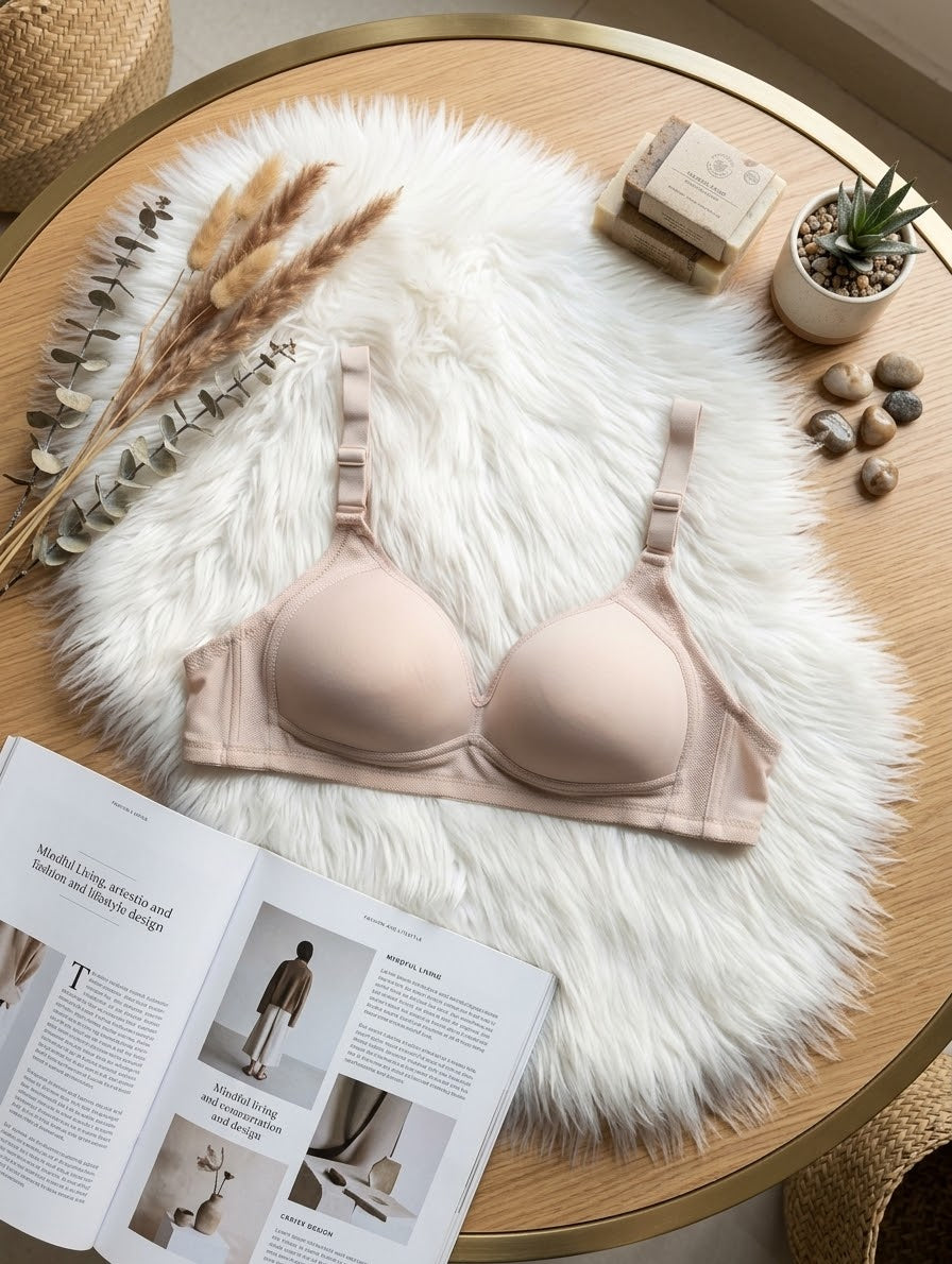 Wireless Padded Bra with Wide Adjustable Straps in Pakistan – Safaa.pk