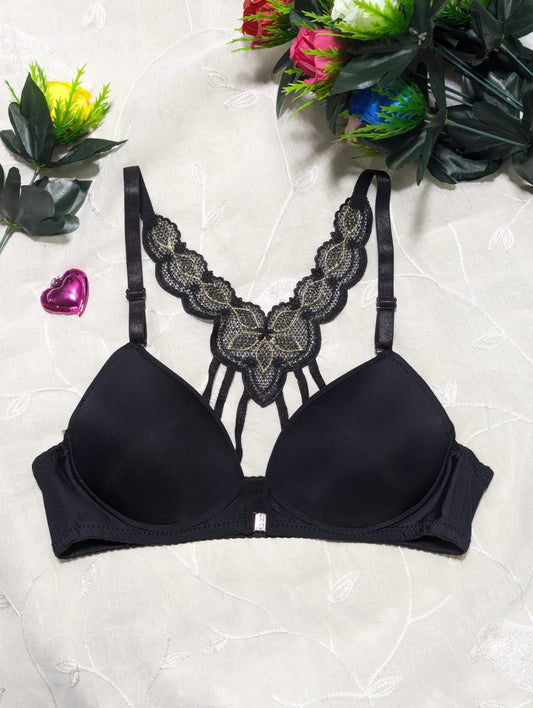 Front Open Bra with Butterfly Back Design – Stylish & Comfortable