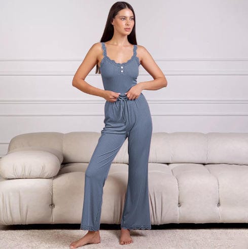 soft stretchable top and trouser night suit with elegant dot self design fabric